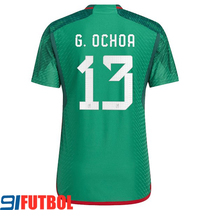 Camisetas De Futbol México (G. OCHOA #13）Copa Del Mundo 2022 Primera