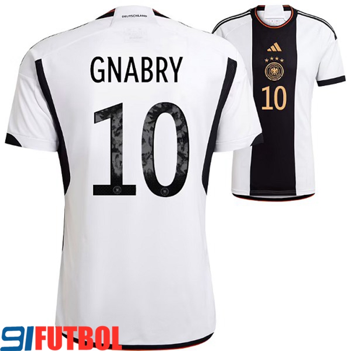 Camisetas De Futbol Alemania (GNABRY #10）Copa Del Mundo 2022 Primera