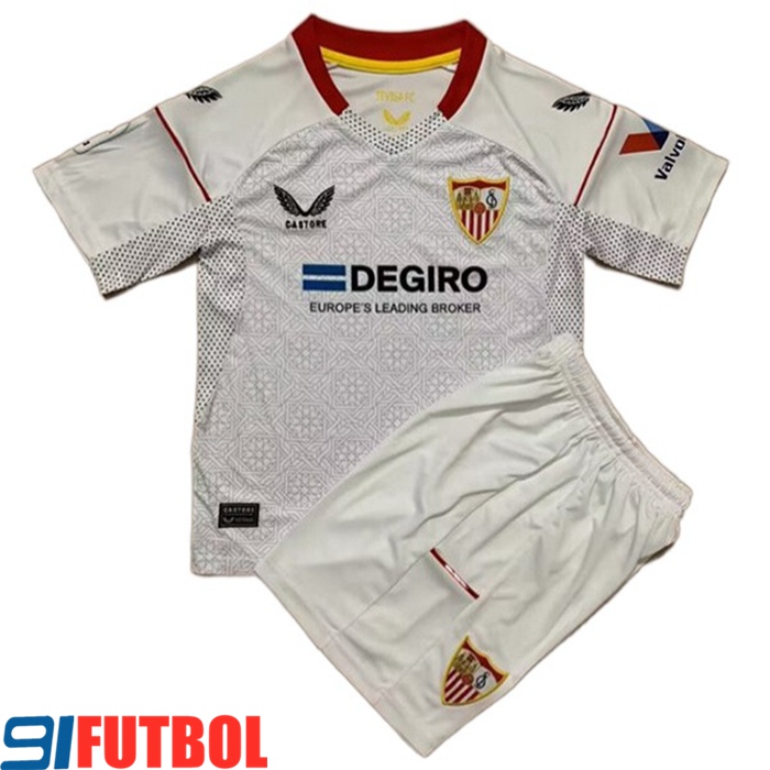 Nueva Camisetas De Futbol Sevilla FC Ninos Primera 2022/2023