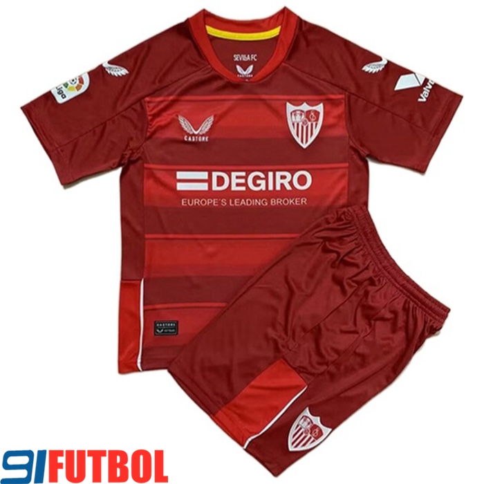 Nueva Camisetas De Futbol Sevilla FC Ninos Segunda 2022/2023