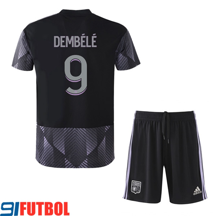 Camisetas De Futbol Lyon (DEMBÉLÉ #9) Ninos Tercera 2022/2023
