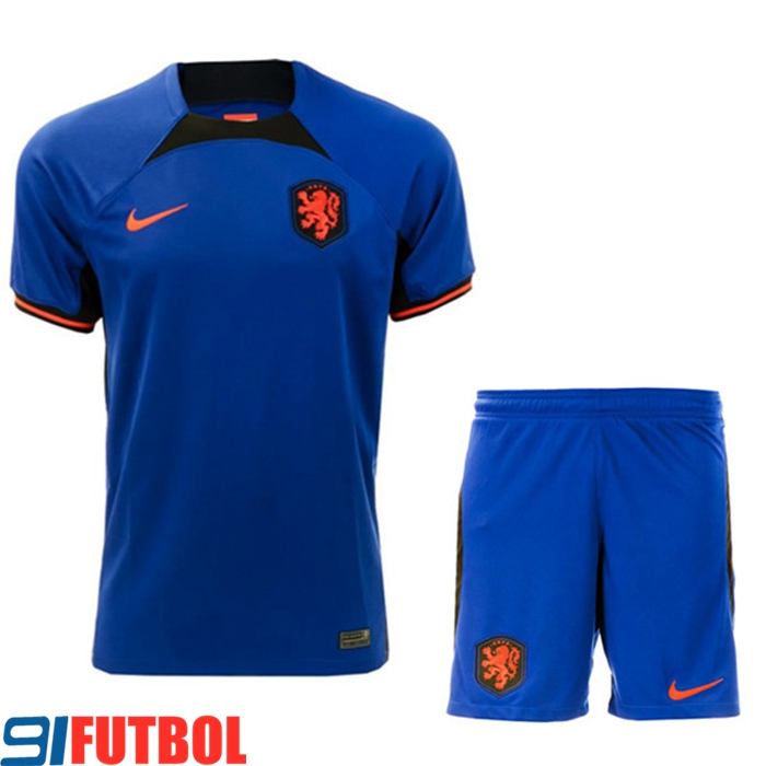 Camisetas Futbol Países Bajos Segunda + Cortos Copa Del Mundo 2022