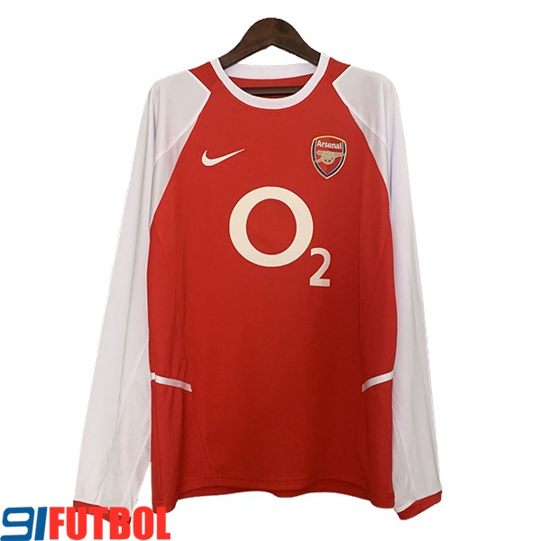 Camisetas De Futbol Arsenal Retro Primera Manga Largas 2002/2004