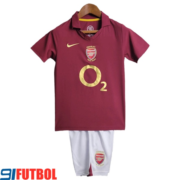 Camisetas De Futbol Arsenal Retro Ninos Primera 2005/2006