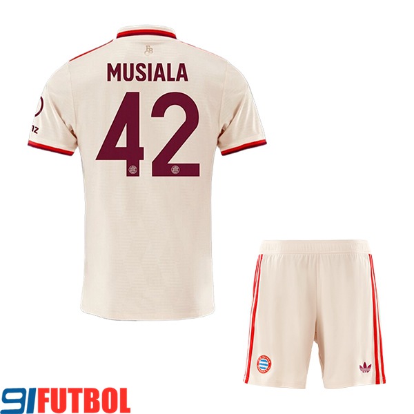 Camisetas De Futbol Bayern Munich (MUSIALA #42) Ninos 2024/2025 Champions League
