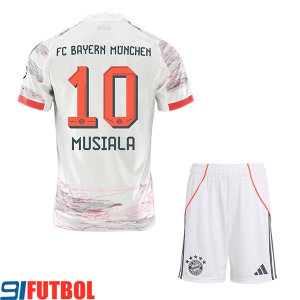 Camisetas De Futbol Bayern Munich (MUSIALA #10) Ninos 2025/2026 Segunda
