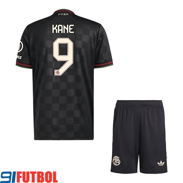 Camisetas De Futbol Bayern Munich (KANE #9) Ninos 2025/2026 Champions League