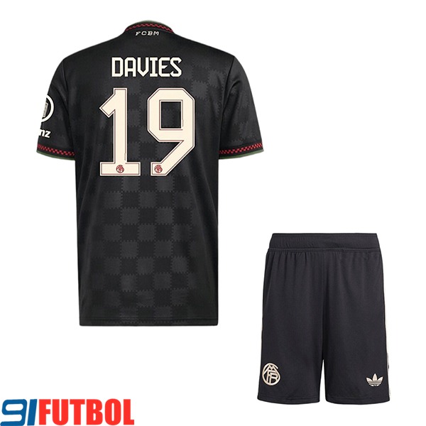 Camisetas De Futbol Bayern Munich (DAVIES #19) Ninos 2025/2026 Champions League